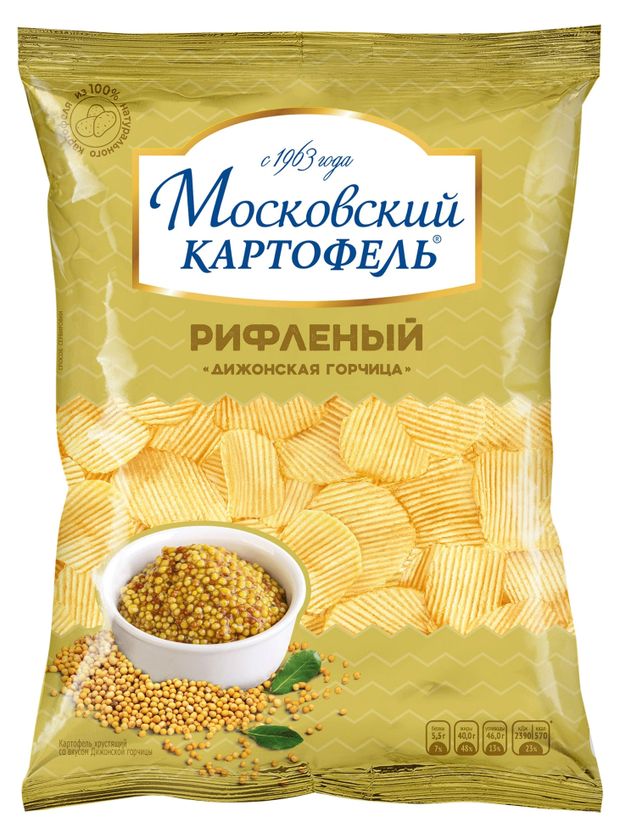 

Чипсы Московский картофель рифленые Дижонская горчица, 130 г