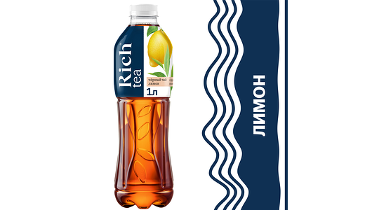 Чай черный RICH лимон, 1л
