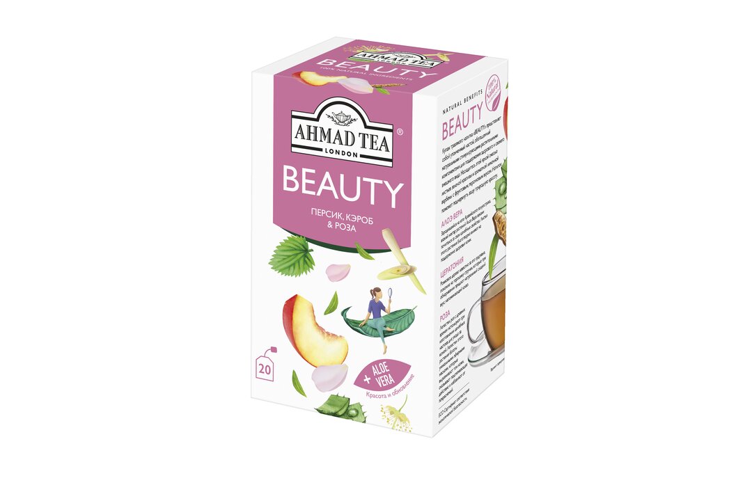

Чай Ahmad Tea Beauty Персик кэроб роза пакетированный 20 х 1.5 г