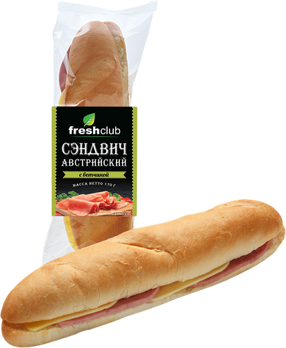 Сэндвич FRESHCLUB с ветчиной, 170г