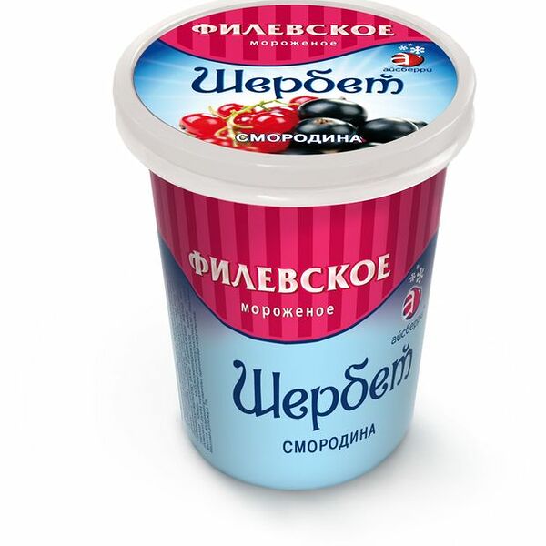 Мороженое молочное щербет Айсберри Филёвское Смородина, 80г