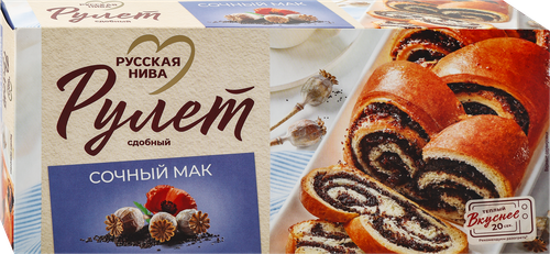 

Рулет сдобный Русская Нива Сочный мак 250 г