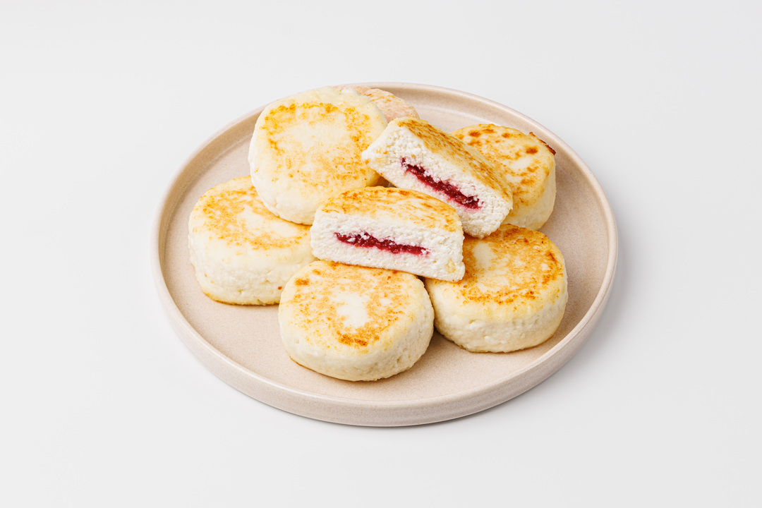 

Сырники ВкусВилл с малиновой начинкой замороженные вес