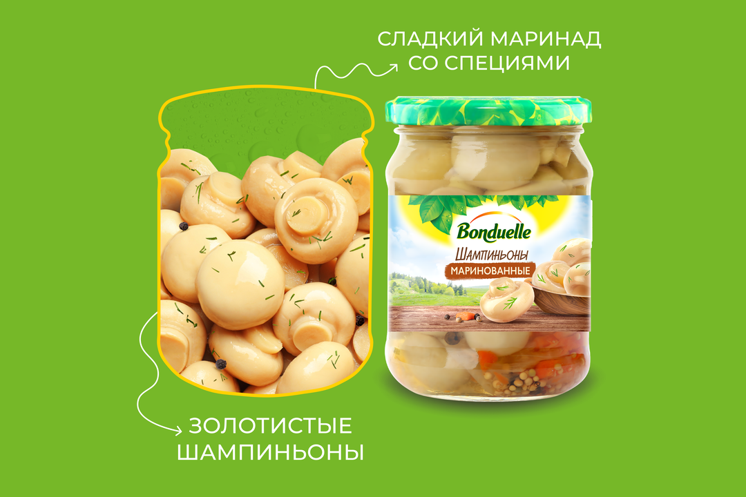 

Шампиньоны Бондюэль маринованные 500 г