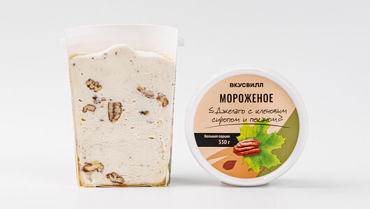 Мороженое Джелато с кленовым сиропом и пеканом, Продукт замороженный