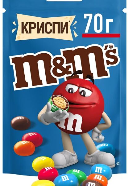 Драже M&Ms Криспи с молочным шоколадом 70г