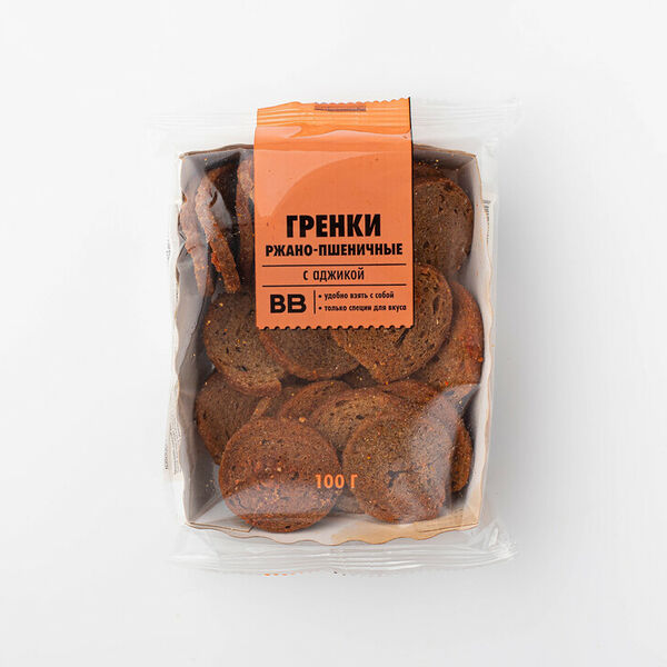 Гренки ржано-пшеничные с аджикой