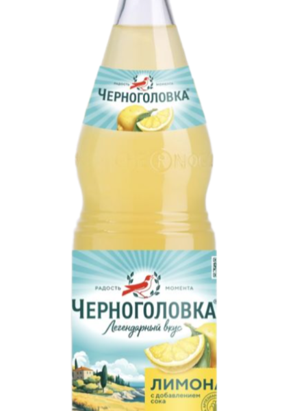 Напиток безалкогольный Черноголовка Лимонад оригинальный сильногазированный стекло 1л