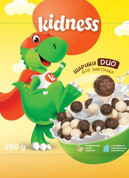 Шарики Kidness Duo со вкусом шоколада и сливок 200 г