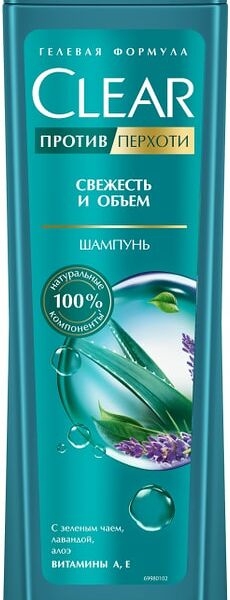 Шампунь для волос Клиар Против перхоти свежесть и объем 400мл