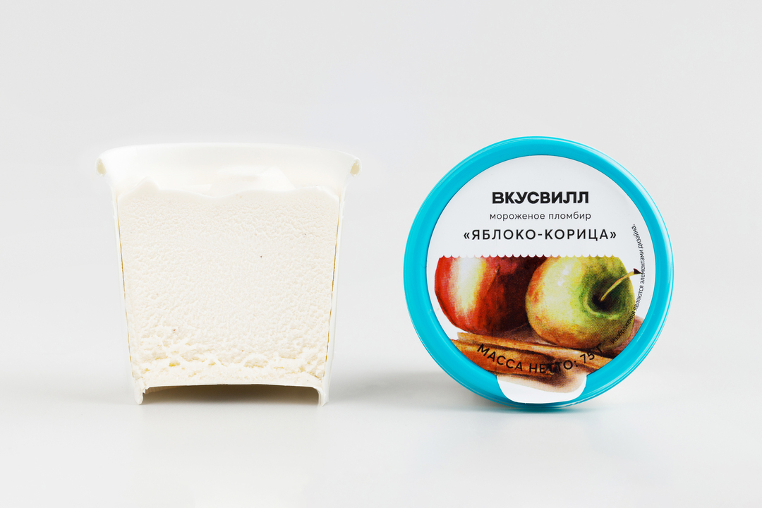 

Мороженое ВкусВилл пломбир Яблоко-Корица 75 г