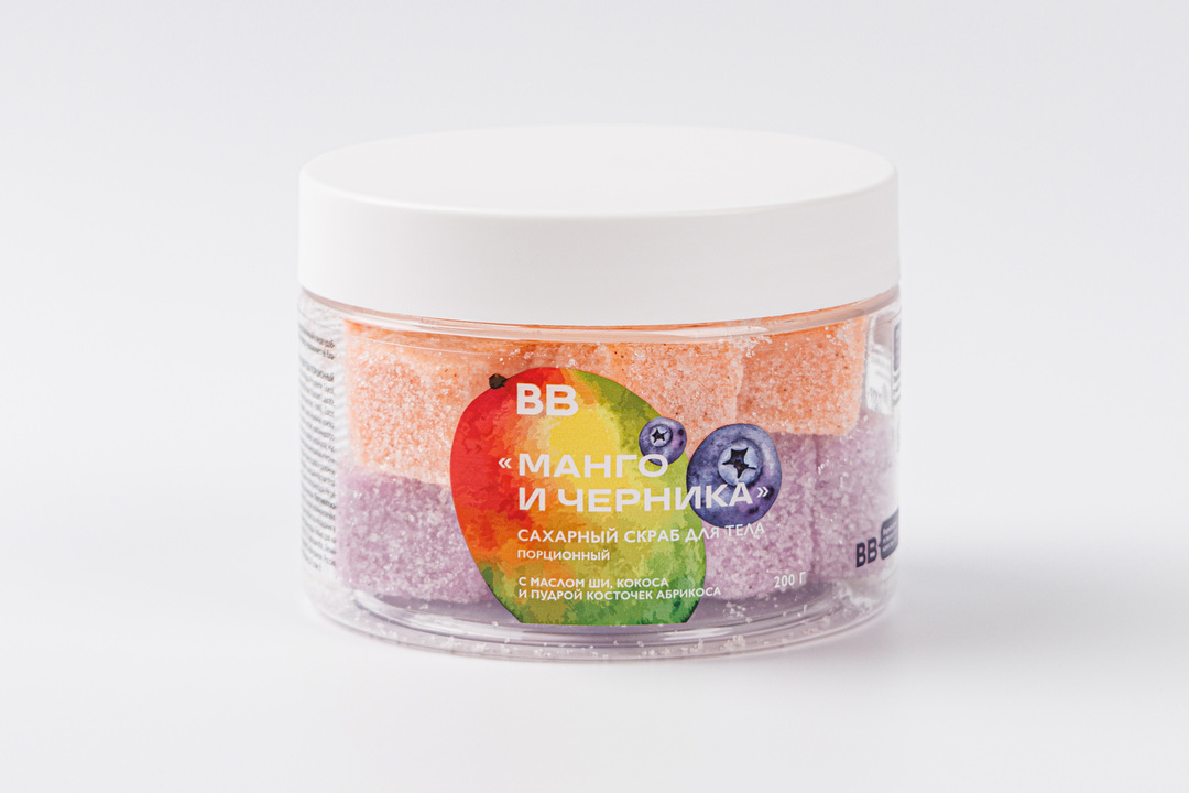 

Скраб для тела ВкусВилл порционный Манго и черника 200 г