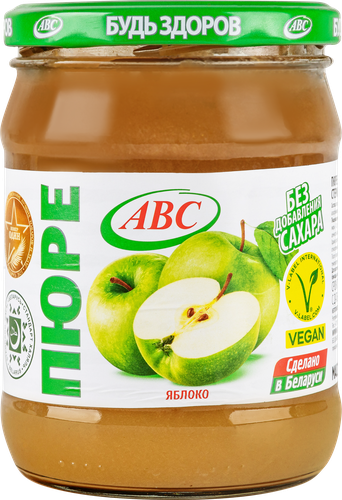 

Пюре фруктовое ABC Будь здоров! яблоко без сахара 450 г