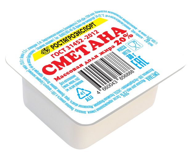 

Сметана РостАгроЭкспорт 20% 30 г