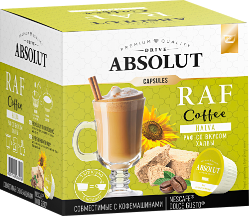 

Кофе в капсулах Absolut Drive Раф Халва Dolce Gusto 12 шт.