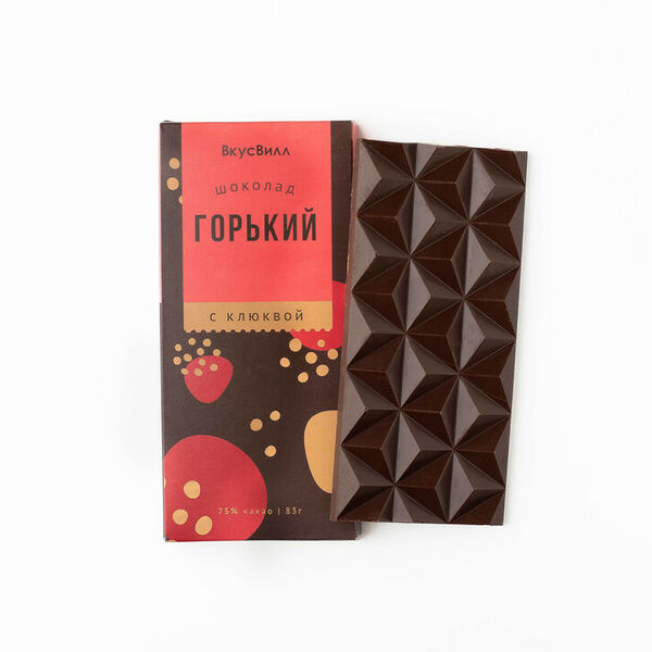 Шоколад горький с клюквой