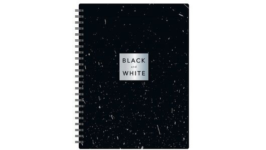 Тетрадь общая Attache Selection BW A5 80 листов в клетку на спирали