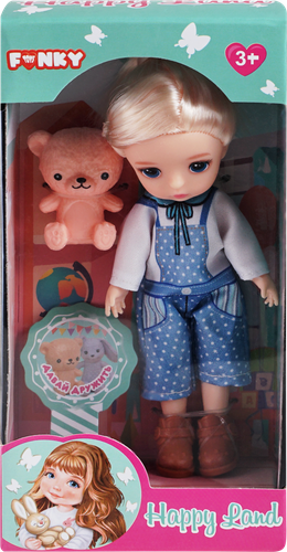 

Кукла FUNKY TOYS Модная 14см, на шарнирах, 13 суставов, в ассортименте