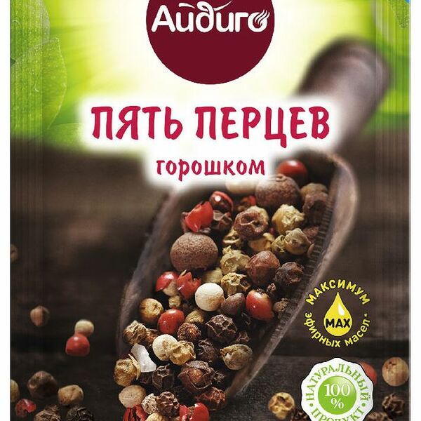 Пять перцев горошком ТМ Айдиго