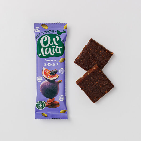 Батончик фрукт-ореховый с инжиром, кафе