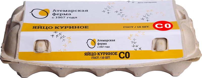 

Яйцо куриное Птицефабрика Атемарская столовое C0 10 шт. цвет яиц в ассортименте