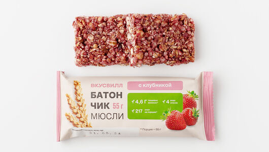 Батончик-мюсли с клубникой