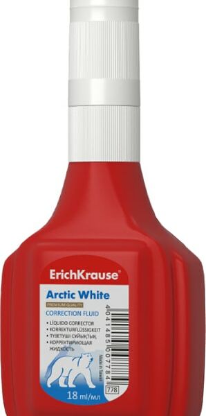 Корректирующая жидкость ErichKrause Arctic white 18мл