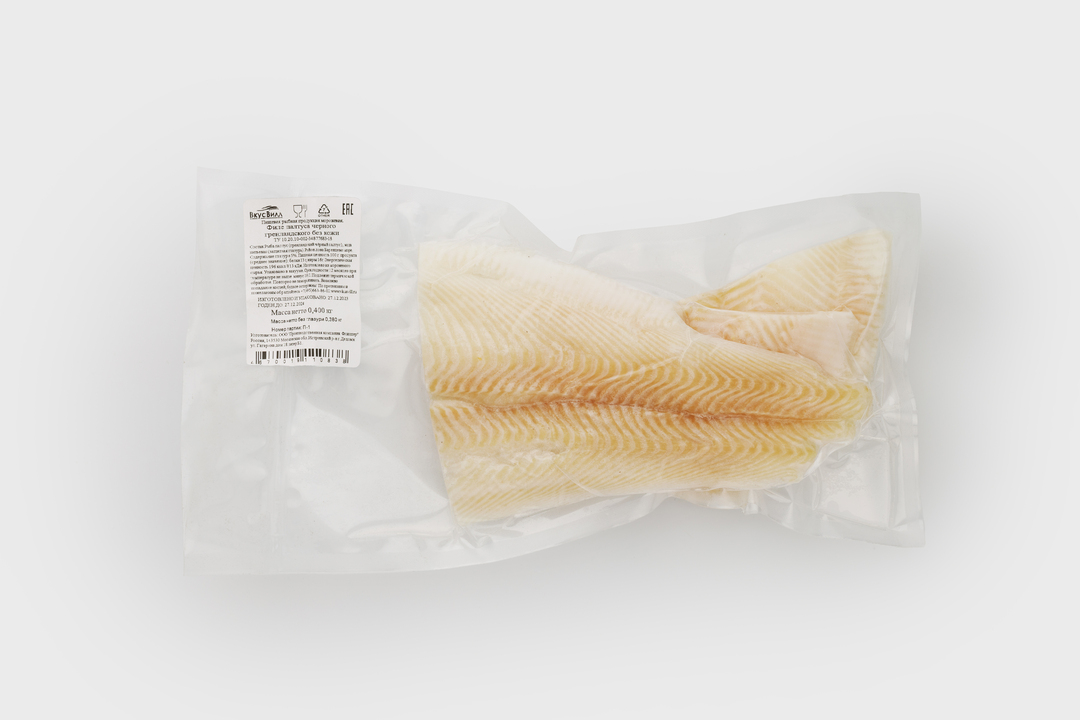 

Палтус черный филе без кожи ВкусВилл замороженный 400 г