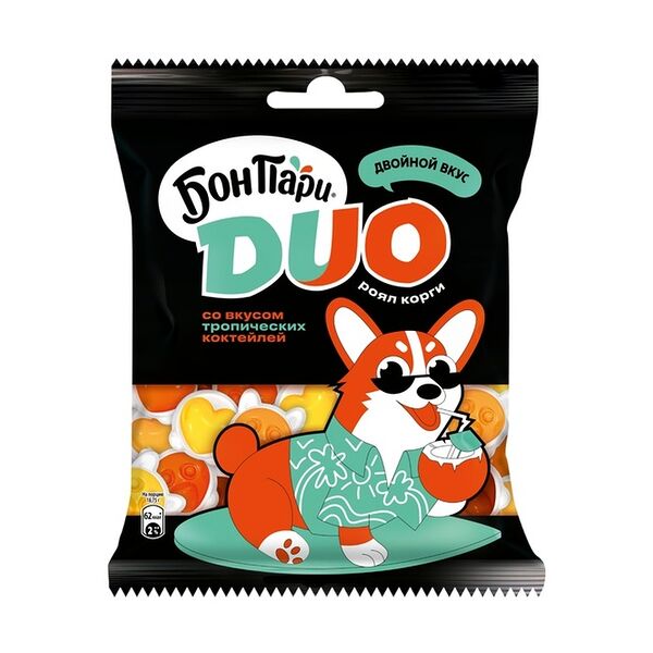 Мармелад Бон Пари DUO Корги тропический коктейль 100г