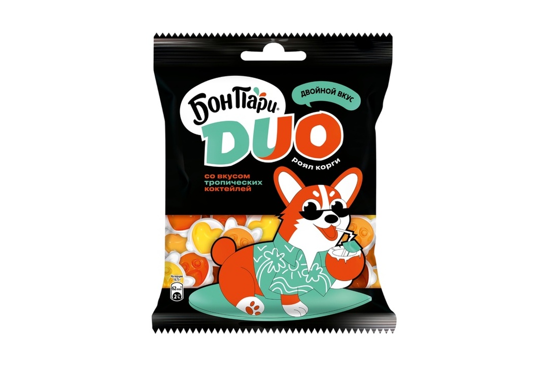 

Мармелад Бон Пари Duo Корги Тропический коктейль 100 г