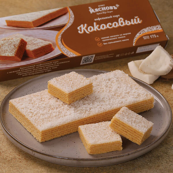 Торт вафельный Кокосовый МясновЪ Буфет от КуулКлевер