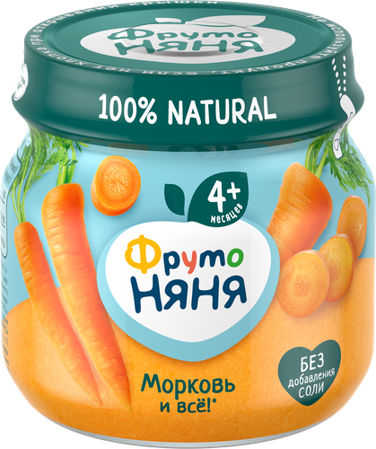 

Пюре овощное ФрутоНяня морковь с 4 месяцев 80 г