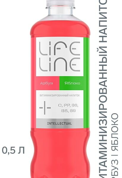 Напиток Lifeline Intellectual Арбуз-Яблоко витаминизированный негазированный 500мл