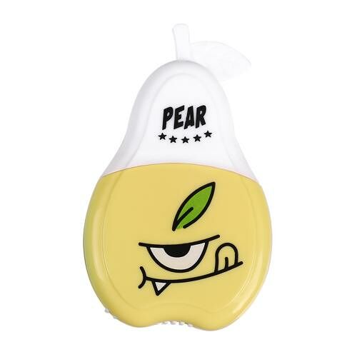 Ластик + точилка с контейнером 1 отверстие Груша, цвет в ассортименте, 1 шт