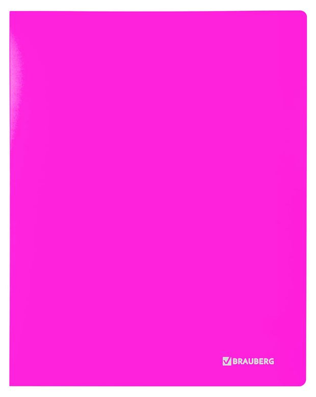 

Папка BRAUBERG Neon 700мкм, 40 вкладышей, 25мм, неоновая розовая