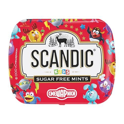Драже Scandic Kids без сахара Малина 14 г