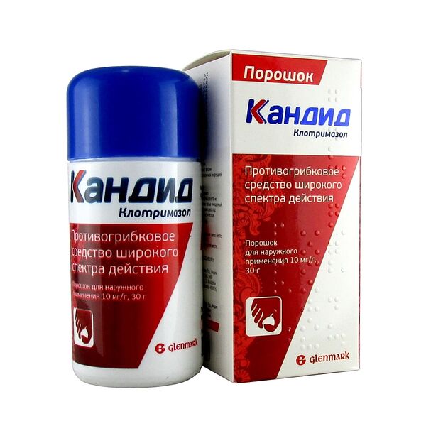 Кандид порошок для наружного применения 10 мг/г 30 г