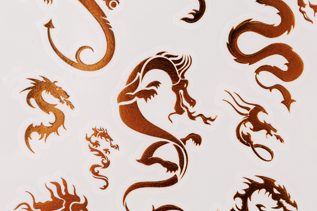 

Татуировки переводные "Золотые драконы"