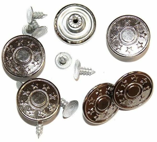 Пуговица джинсовая 17 мм 10 шт ТМ Дамское счастье