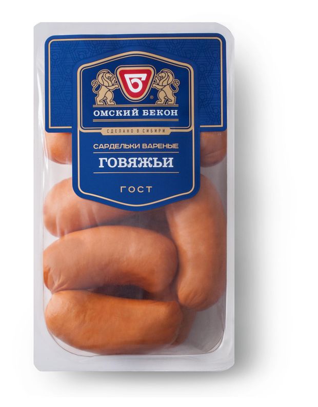

Сардельки Омский Бекон говяжьи, весовые