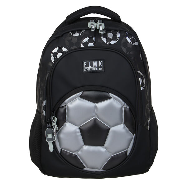 Серебряный мяч рюкзак подростковый 41х31х13см, 2 отд., 3 карм, ручка, прорезин.нейлон, отд.иск.кожей