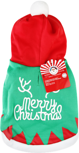 

Худи для питомцев Misterious Pet Clothes Рождественское с капюшоном, размер S