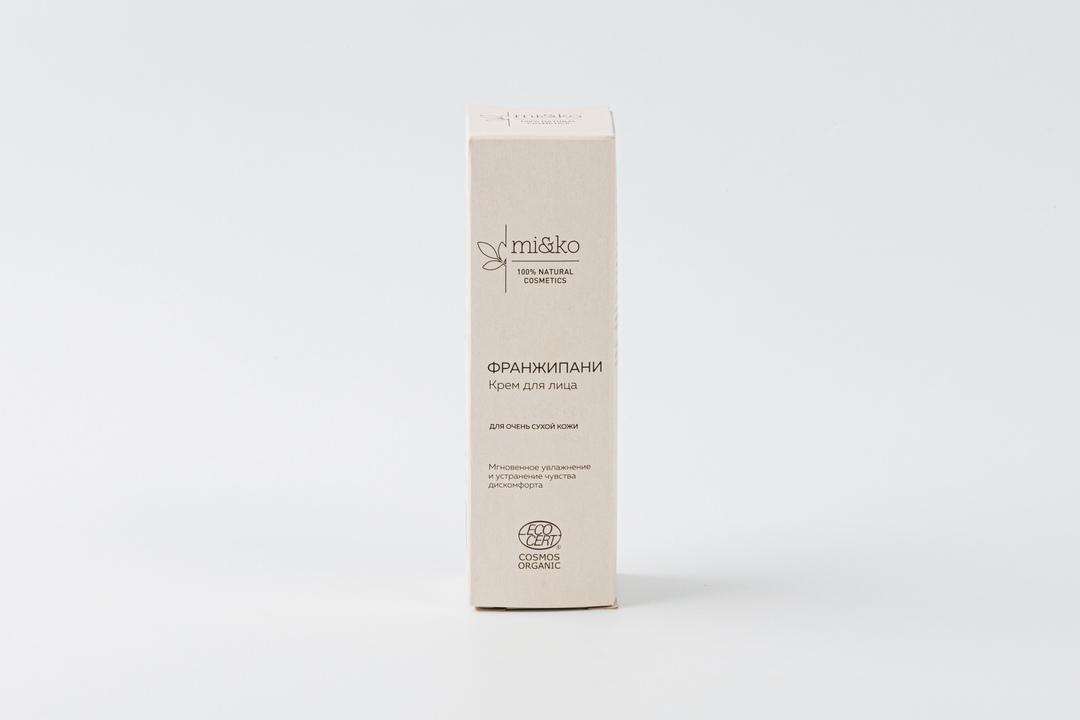 

Крем дневной для лица Mi&ko для очень сухой кожи Organic Франжипани 30 мл