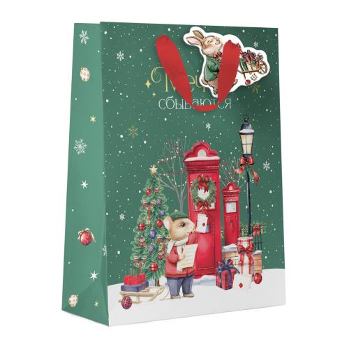 

Пакет подарочный Пакетико Рождественский 31 х 25 х 11 см дизайн в ассортименте