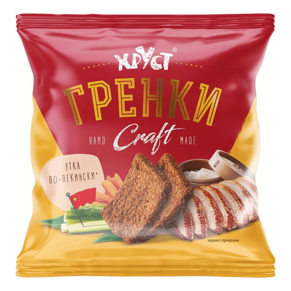 Гренки ржано-пшеничные Хруст Craft со вкусом утки по-пекински