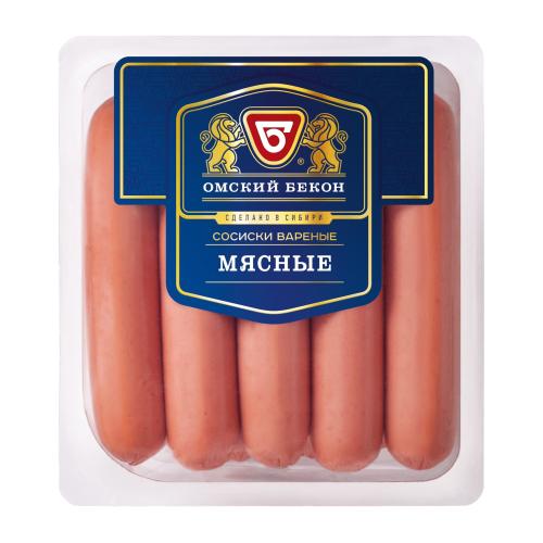 

Сосиски Омский бекон Мясные 380 г