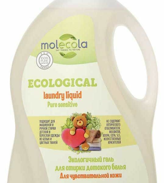 Гель для стирки детского белья Molecola Pure Sensitive для чувствительной кожи 1500 мл