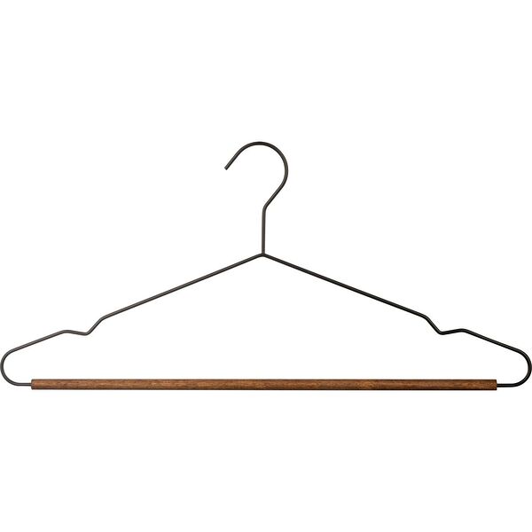 Вешалка для одежды Рыжий кот Винтаж, 42 см, металл с деревянной перекладиной, черный