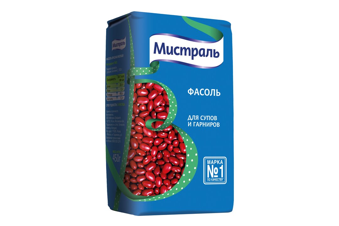 

Фасоль красная Мистраль для супов и гарниров, 450 г