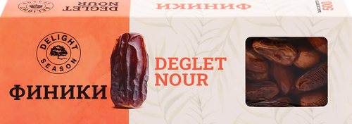 

Финики сушеные Delight Season Деглет-Нур стандартные с косточкой 500 г